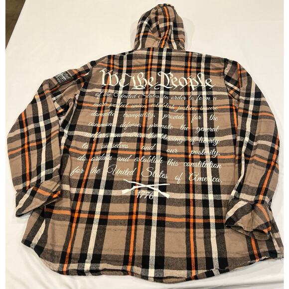 Howitzer Hooded Long-Sleeve Men XL Flannel Shirt "We The People” - Picture 1 of 10